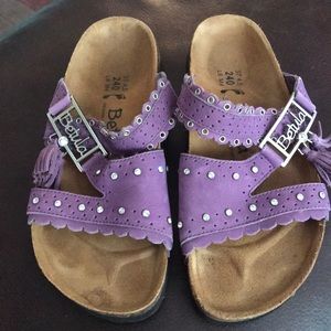 Birkenstock Purple Sued Rhinestone Sandal Size 37